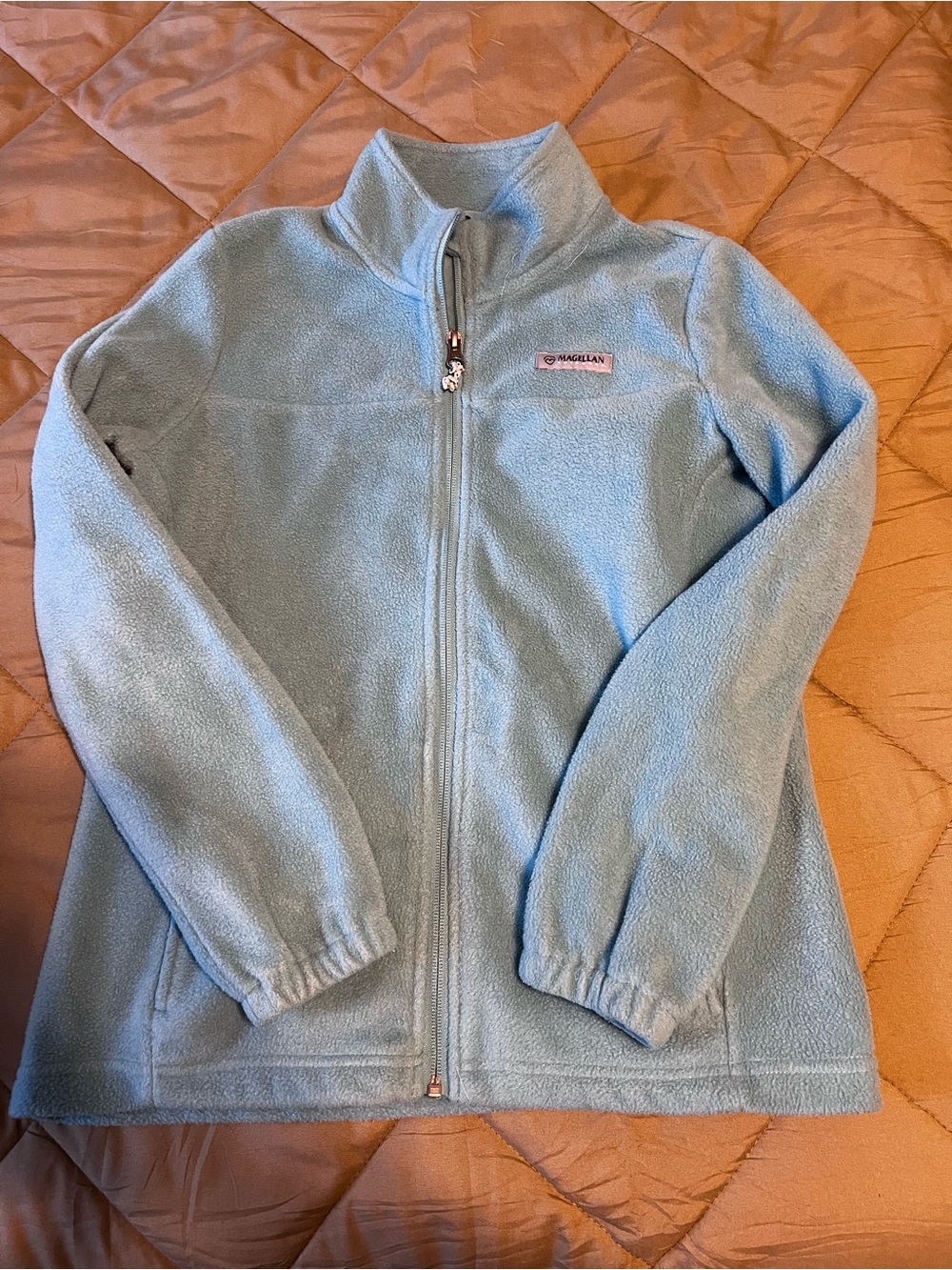 Magellan Outdoors Light Blue Girls' Full-Zip Fleece Jacket